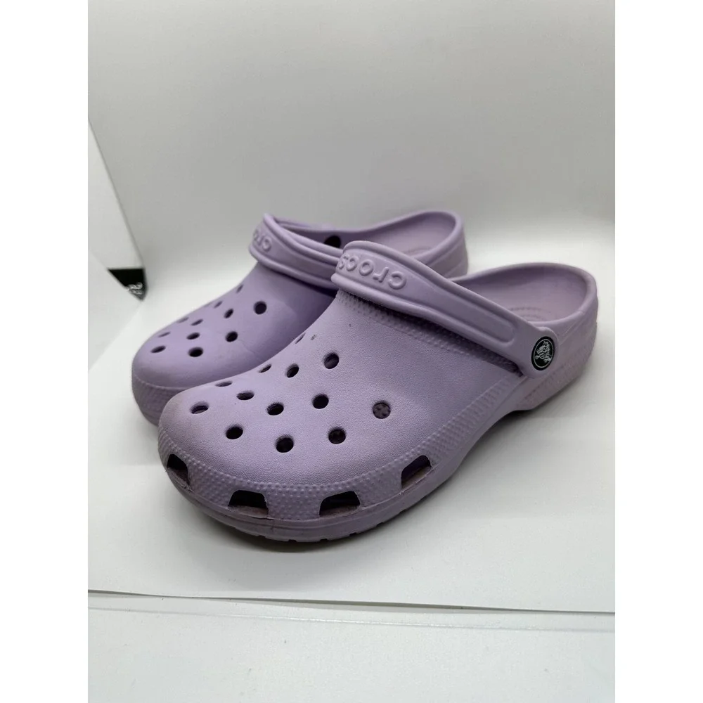 Crocs Classic Clogs Shoes Size Purple Slip On Round‎ Toe Casual Beach Summer 7